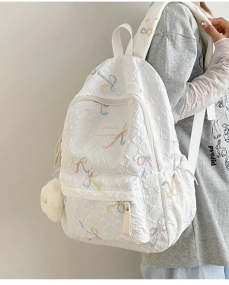 2025 Minimalist College Backpack - Large Capacity Laptop Bag, Waterproof Nylon School Bag with Padded Straps for Teens Ages