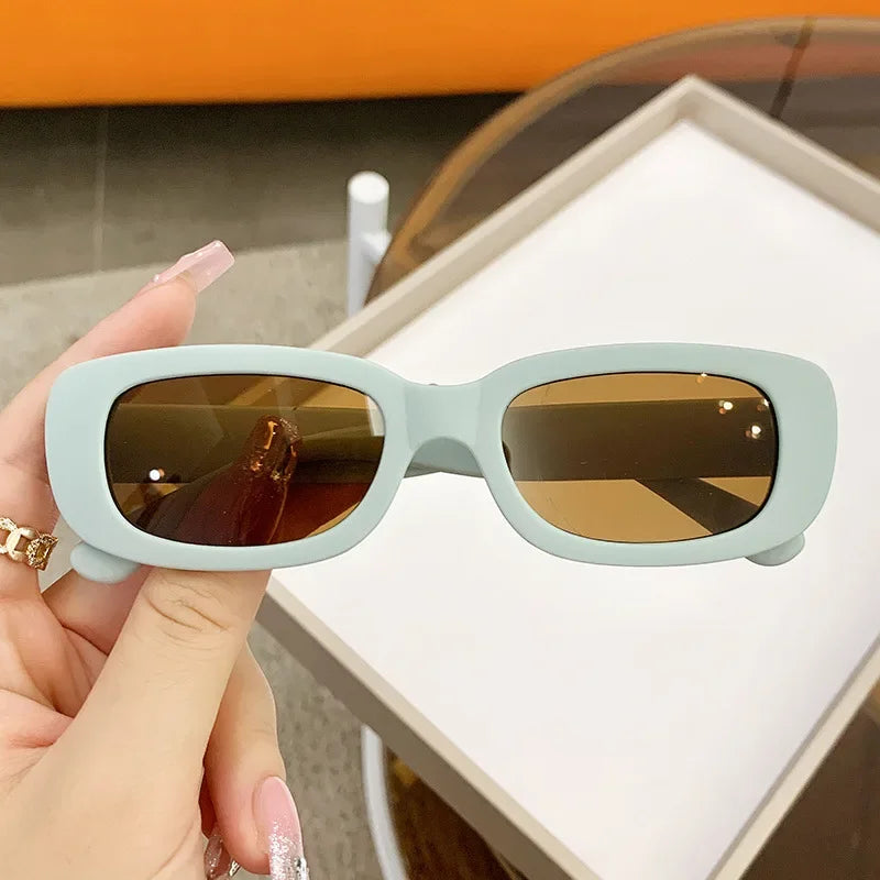 New Trend Children's Fashion Sunglasses Travel Summer Beach Outdoor UV400 Shades Retro Baby Girl Boy Small Rectangular Eyewear