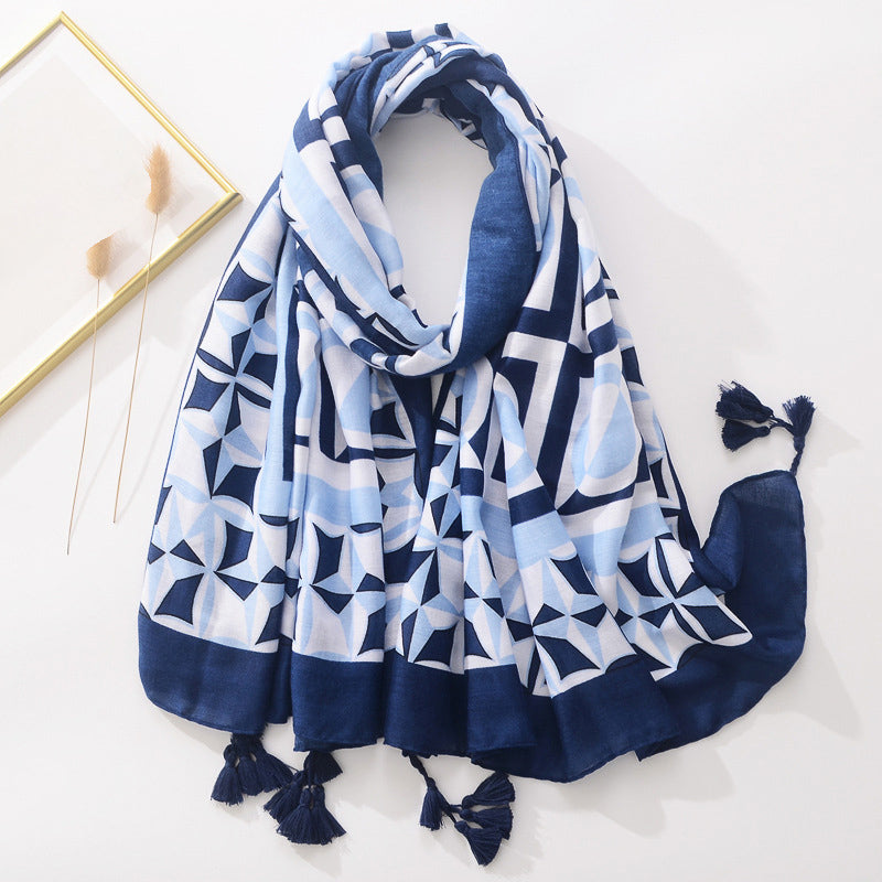 Floral Brand Scarf Luxury Designers New Style Women Elegant Scarves Hug Shawls Pink Purple Scarf Bandana Fashion Design Shawls