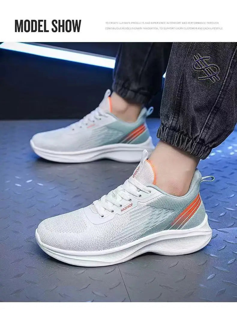 Men's Running Shoes 2025 Spring Lightweight Breathable Mesh Upgraded Version Soft Bottom Casual Sport Sneakers
