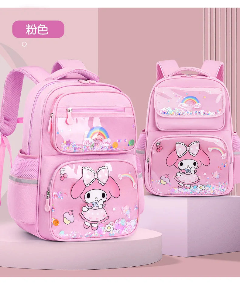 Pupil Schoolbag Backpack Lightweight Student Large Capacity Children's Cartoon Bags Cinnamoroll Sanrio Kuromi My Melody Child