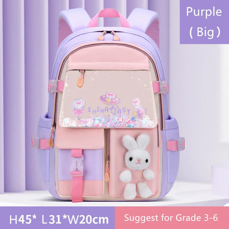 cute school backpack girls schoolbag waterproof book bag student backpack with many pockets elementary school bags for children