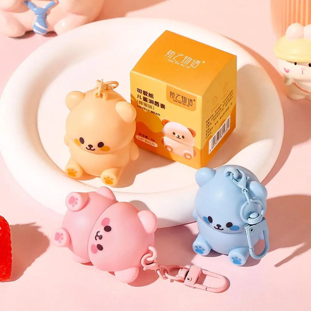 Children's Little Bear Lip Balm Moisturizing Anti-cracking Anti-peeling Baby Lip Balm Gentle Non Irritating Lip Skincare