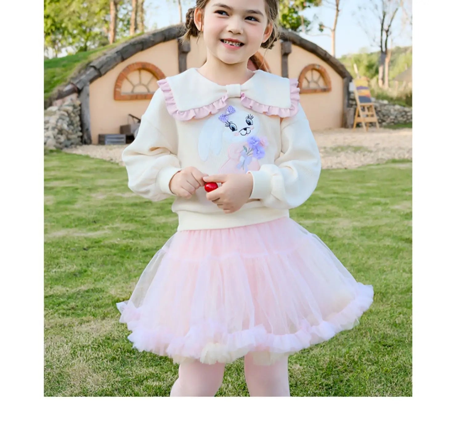 Kuromi Melody Anime Girl Leggings Sanrio Spring Autumn New Kawaii Cartoon Kid Outer Mesh Skirt Skin Friendly Comfort Casual Soft