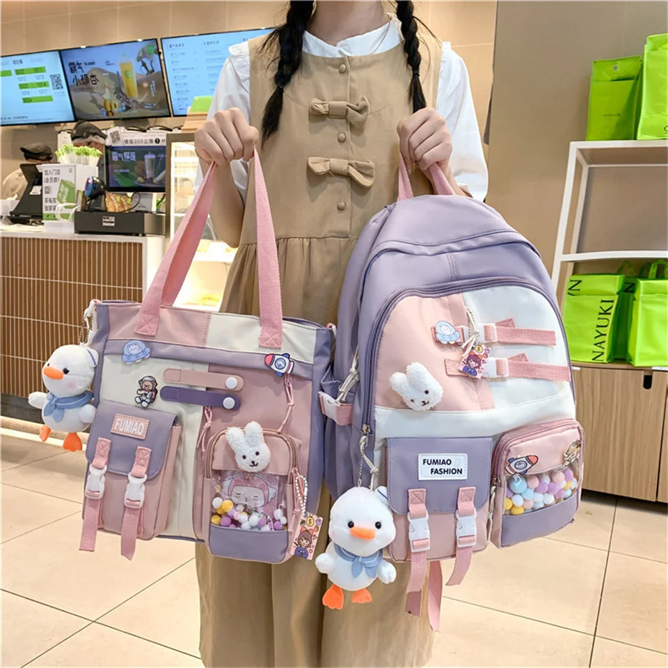 Japanese High School Girls Backpack School Bags for Teenage Girls Multi Pockets New Kawaii Backpack Women Bagpack Cute Mochila