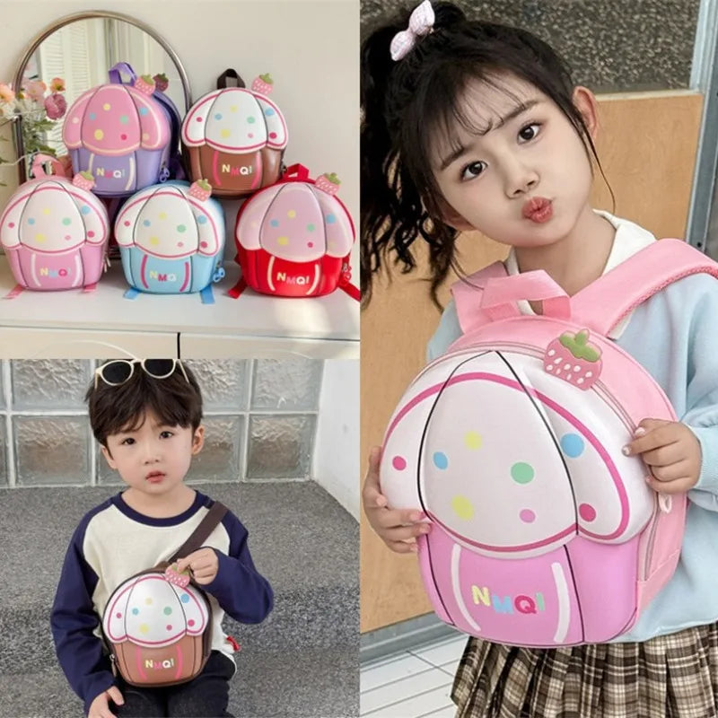 1pcs New Cute Cartoon Niche Design for Men and Women 2025 Backpack Lightweight Kindergarten Schoolbag for Women
