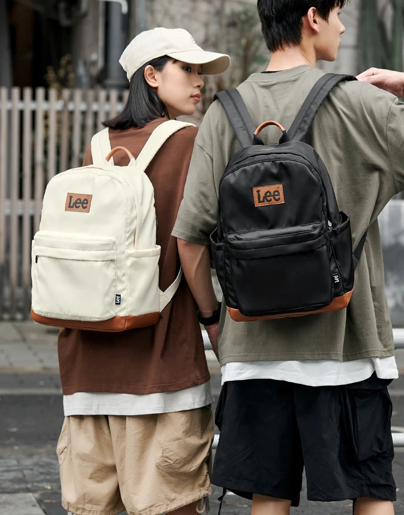 LEE Unisex Large Capacity Laptop School Bag for Women Man Leisure Oxford Waterproof Travel Backpack Candy Color Bookbag Trip