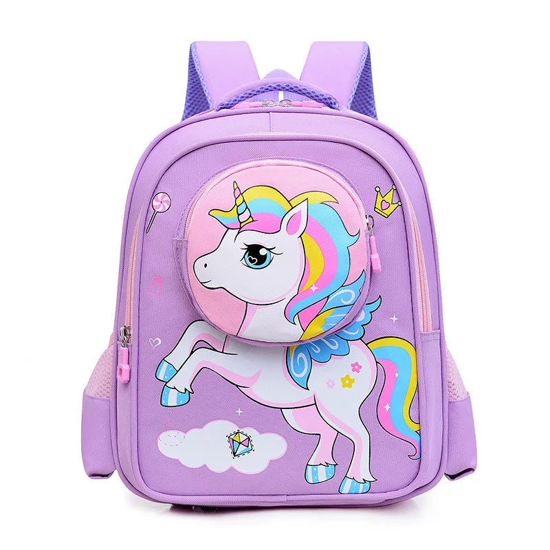 2024 New Sanrio Kuromi Cute Student School Bag Cartoon 3d Stereo Kindergarten Backpack Children's Travel Bag Gift