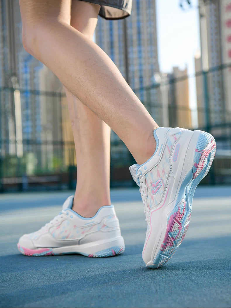 Men and Women Blue Athletic Shoes with Anti-Slip Sole for Indoor and Outdoor Sports High-quality Badminton Trainers for Student