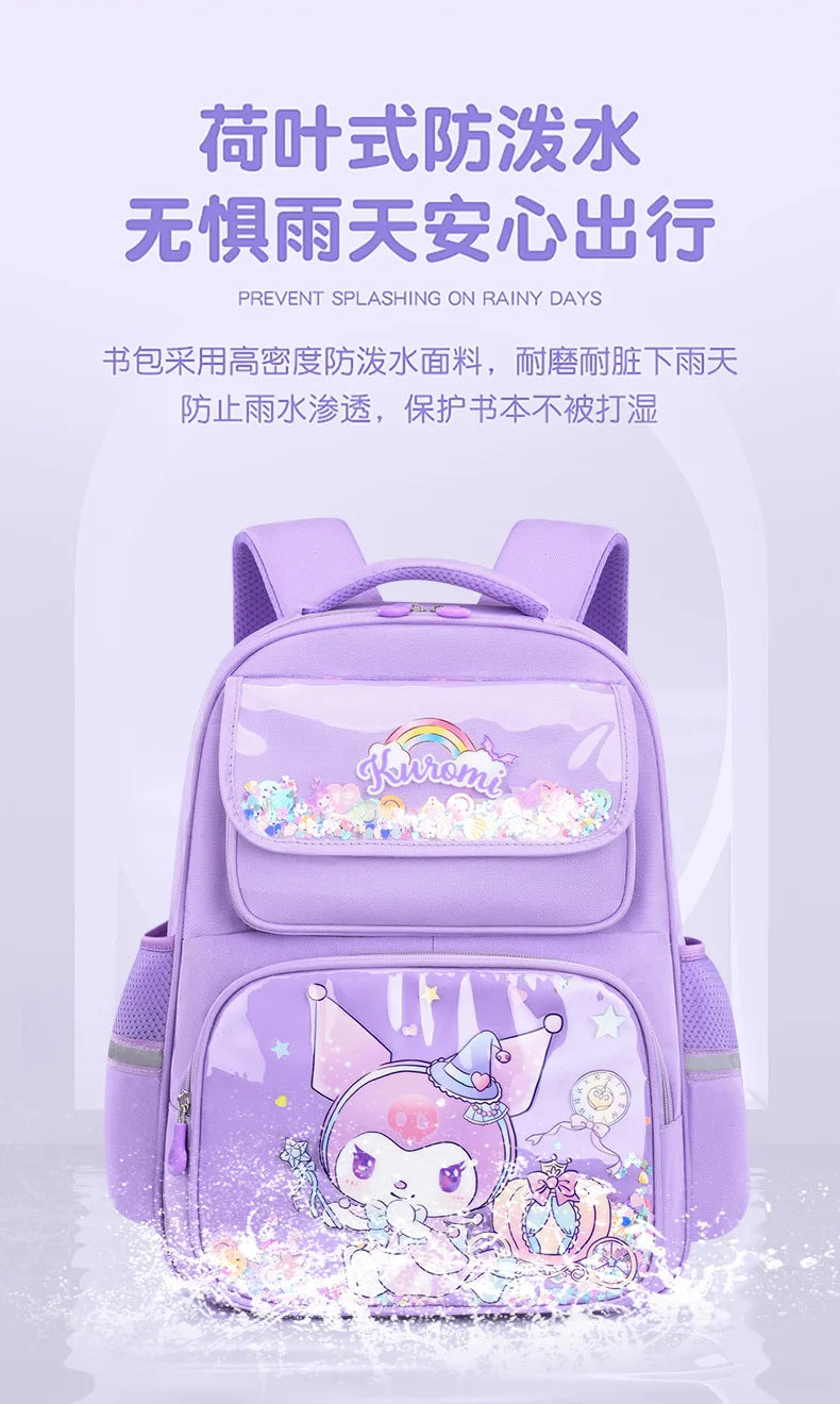 Pupil Schoolbag Backpack Lightweight Student Large Capacity Children's Cartoon Bags Cinnamoroll Sanrio Kuromi My Melody Child