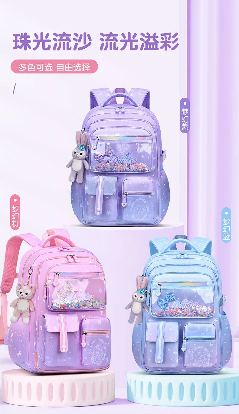 2025- Primary School Girls' Schoolbag Kawaii Lightweight Children's Bag Waterproof Bags Colorful Travel Backpack Mochilas Gifts