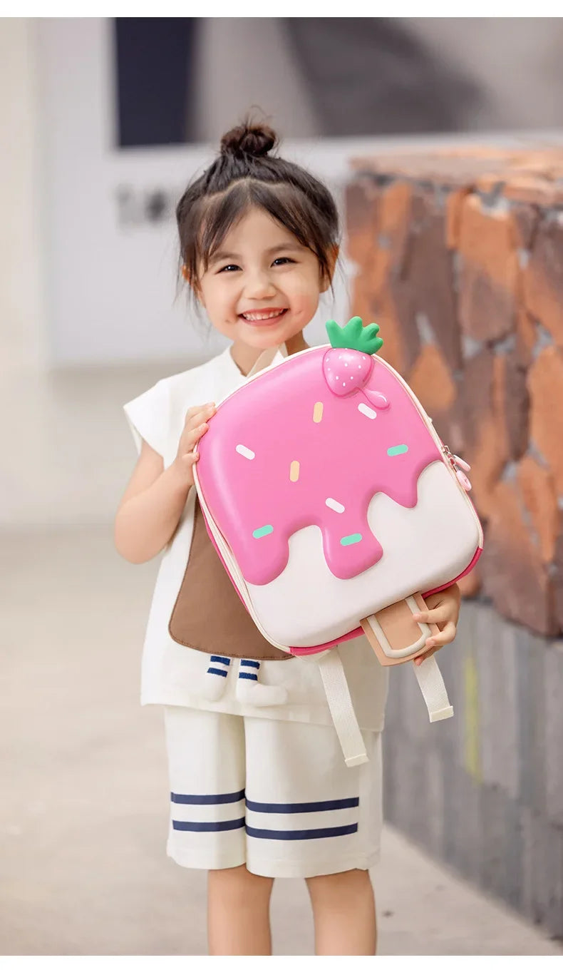 Candy Land Children's Backpack Cute Nursery School Bag Boys Girls Fun Ice Cream Design Double Shoulder Bag Childhood Flavor