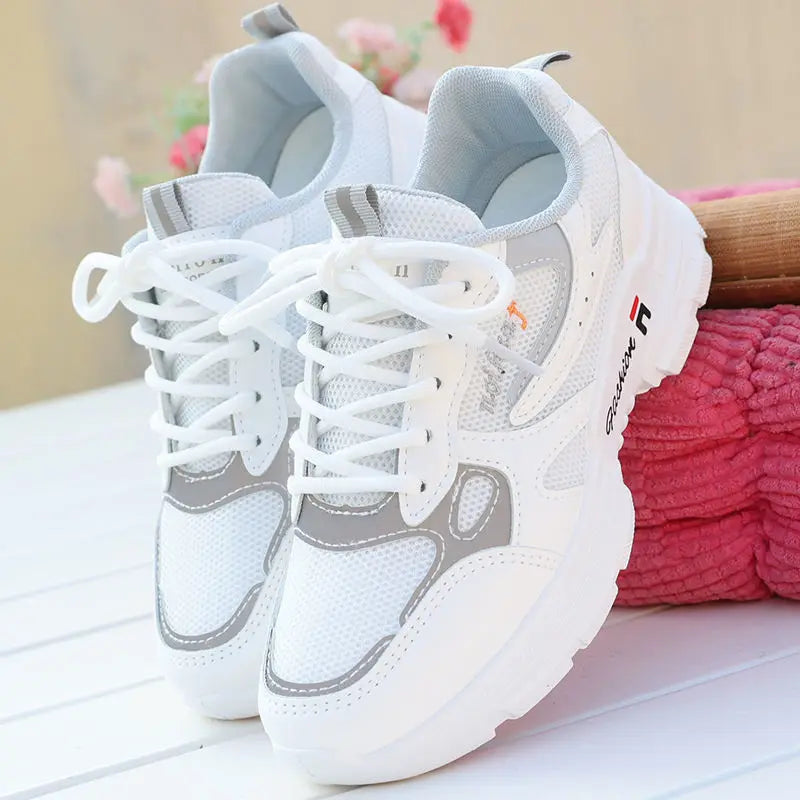 Maogu Running Shoes Fashion Breathable Walking Platform Athletic Shoe Sneaker Women Tennis Woman Fashion Women's White Sneakers