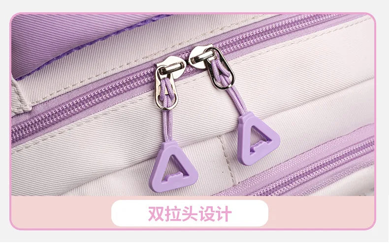 Cinnamoroll Backpack Badges Plush Pendant Casual Cute Cartoon Shoulder Bag Adjustable Shoulder Strap Ultralight Gear