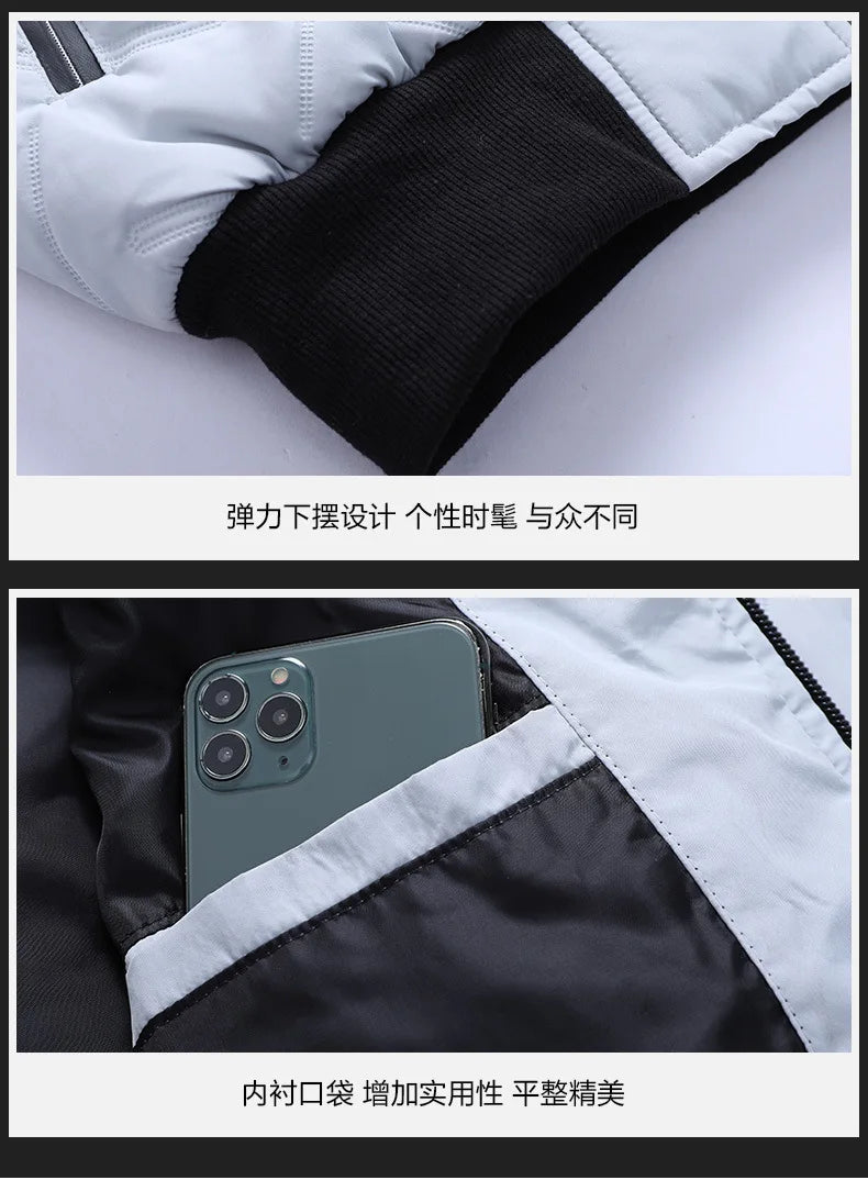 New 2026 Autumn Winter Jacket Men Cotton Padded Jacket Korean Streetwear Casual Jacket Men Fashion Clothing Male Warm Coats 5XL