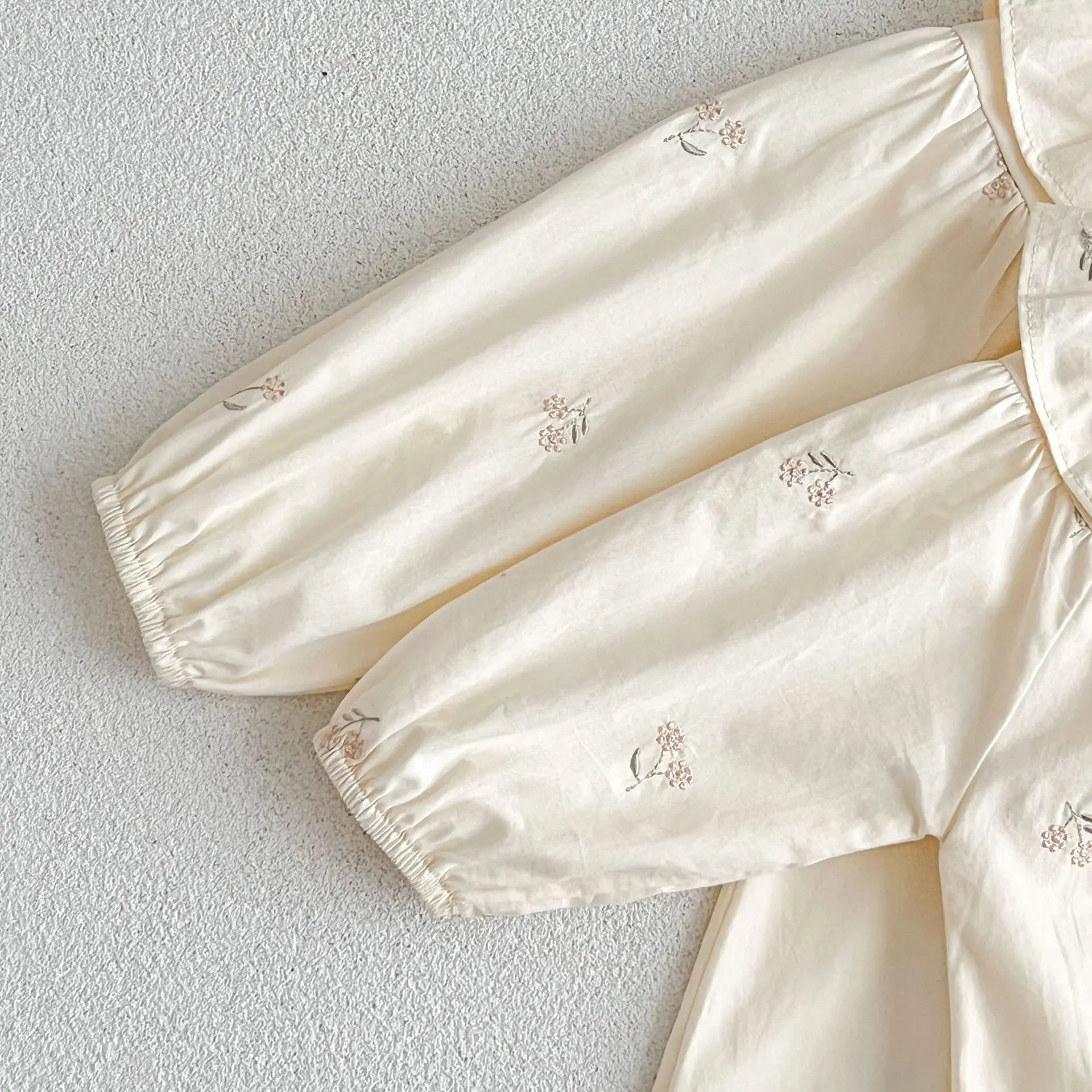 2026 New Baby Girl Party Dress Kids Long Sleeved Dress Spring 2-6Y Cotton Embroidery Baby Lapel Dress Princess sweet Dresses