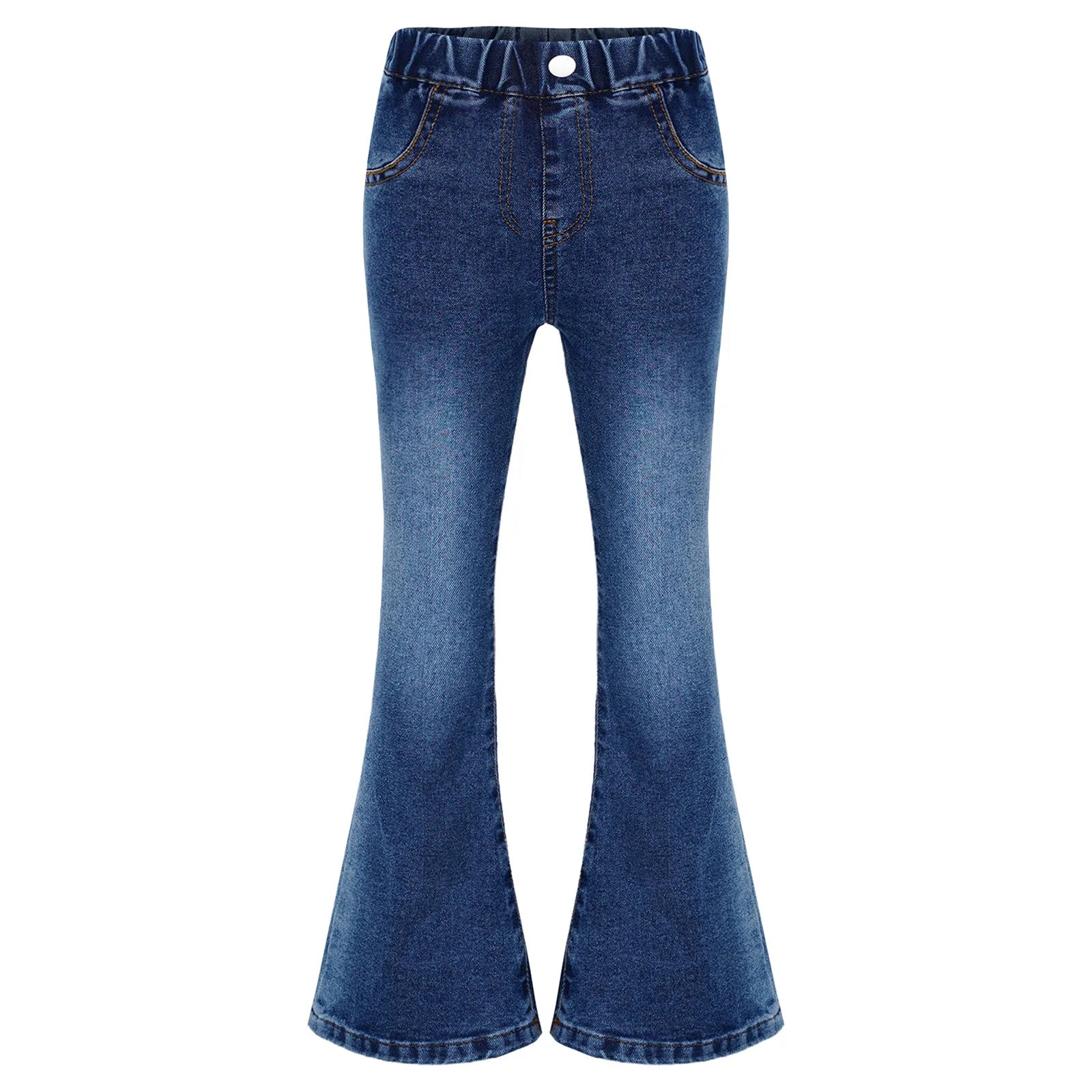 Kids Cowgirl Cute Flare Bootcut Jeans Bell Bottoms Slim Fit Jeans for Girls Casual Denim Long Pants Trousers Streetwear Pants