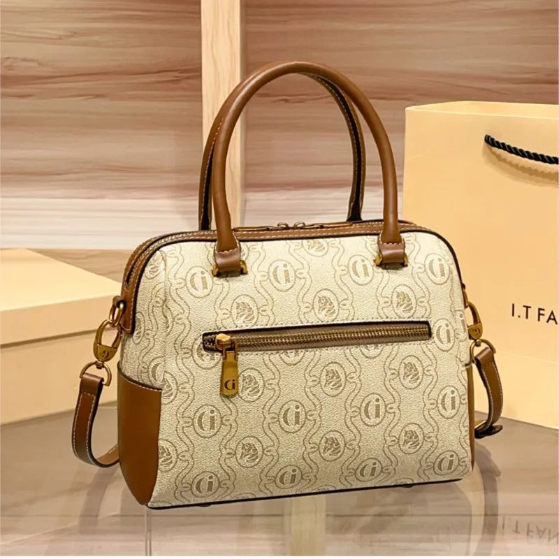 Light luxury brand women's bag 2025 new fashionable and high-end one shoulder hand-held niche design crossbody bag Boston bag