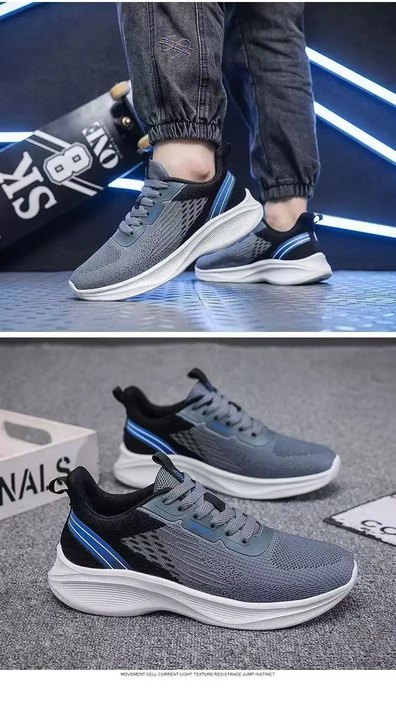 Men's Running Shoes 2025 Spring Lightweight Breathable Mesh Upgraded Version Soft Bottom Casual Sport Sneakers