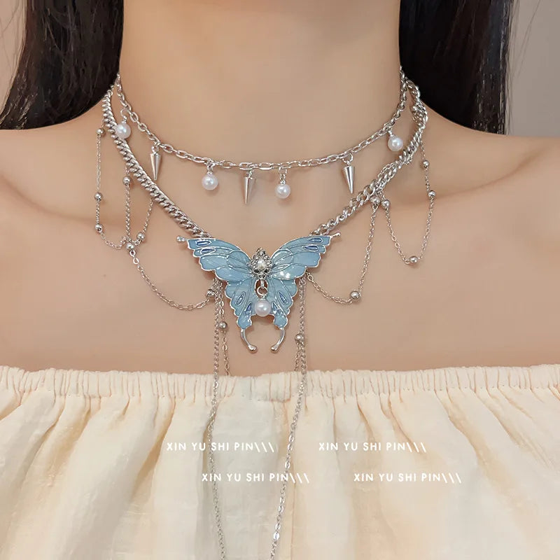Luxury Multi-layered Zircon  Layer Necklace For Women Gentle Temperament Clavicle Chain Simple Jewelry