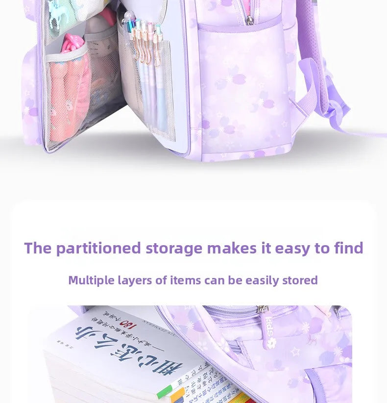 My Melody Kuromi Sanrios Backpack Student Bag Girl Cartoon Kawaii Anime Breathable Super Light Large Capacity Child School Bag