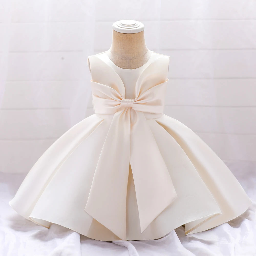 2023 Toddler Baby Girl Party Dresses Big Bow Infant Birthday Princess Dress For Girls Wedding Prom Gown Children Clothes