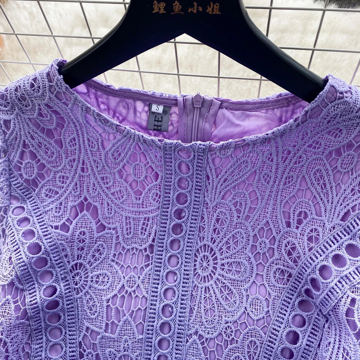 Embroidery Crochet Hollow Out Lace Dress For Women Summer Fashion Runway Short Sleeve Slim Waist Casual Party Midi Vestidos 6931