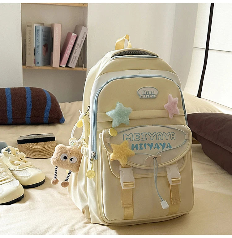 School Bags For Girls Japanese Style Kawaii For Large New Nylon Shoulder Bag Backpack School Set For Kinder Girl Kids Schoolbags