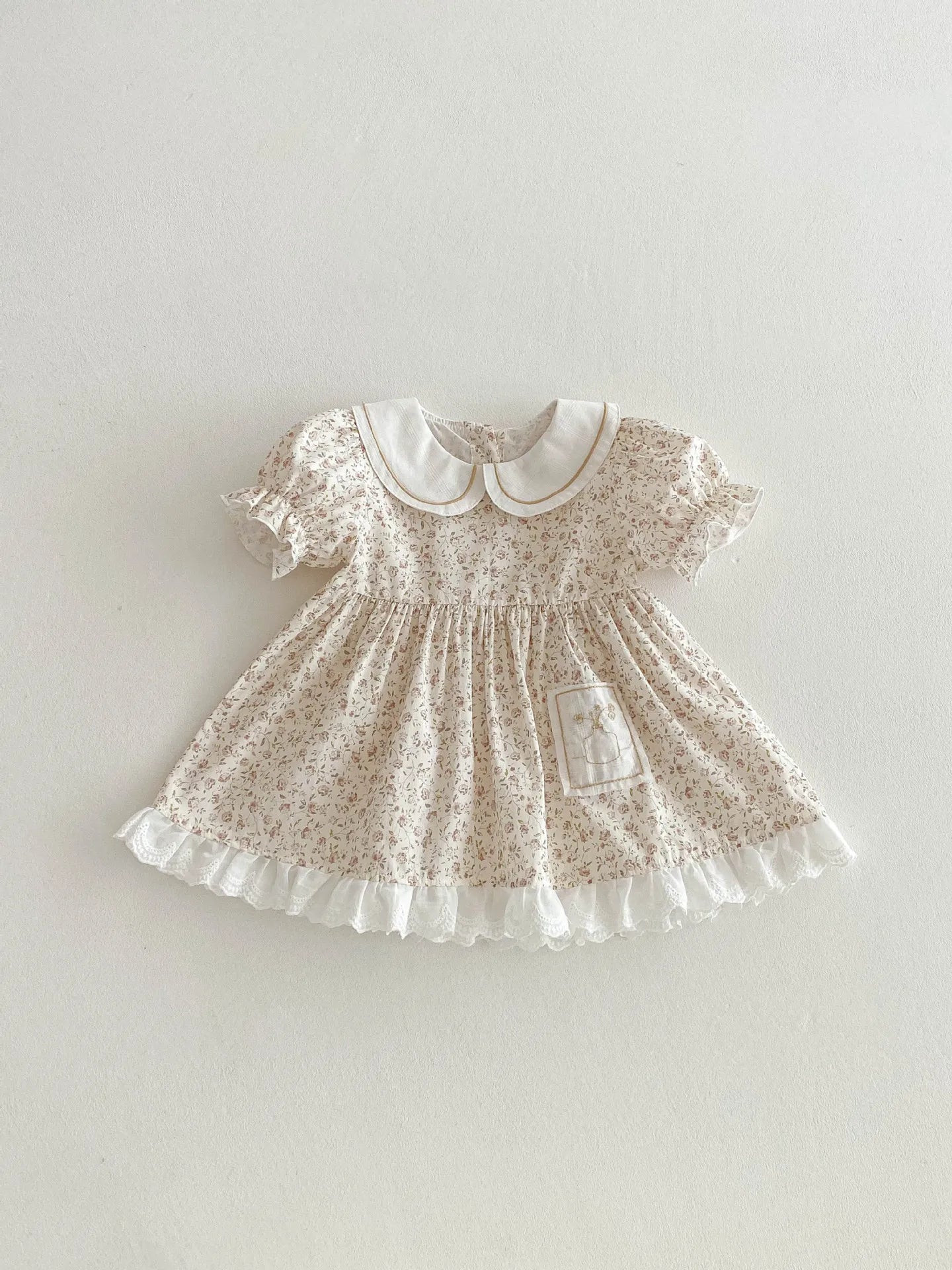 Girls' Dress Summer Dress 2025 New Stylish Children's Floral Princess Baby One Year Old Dress Summer