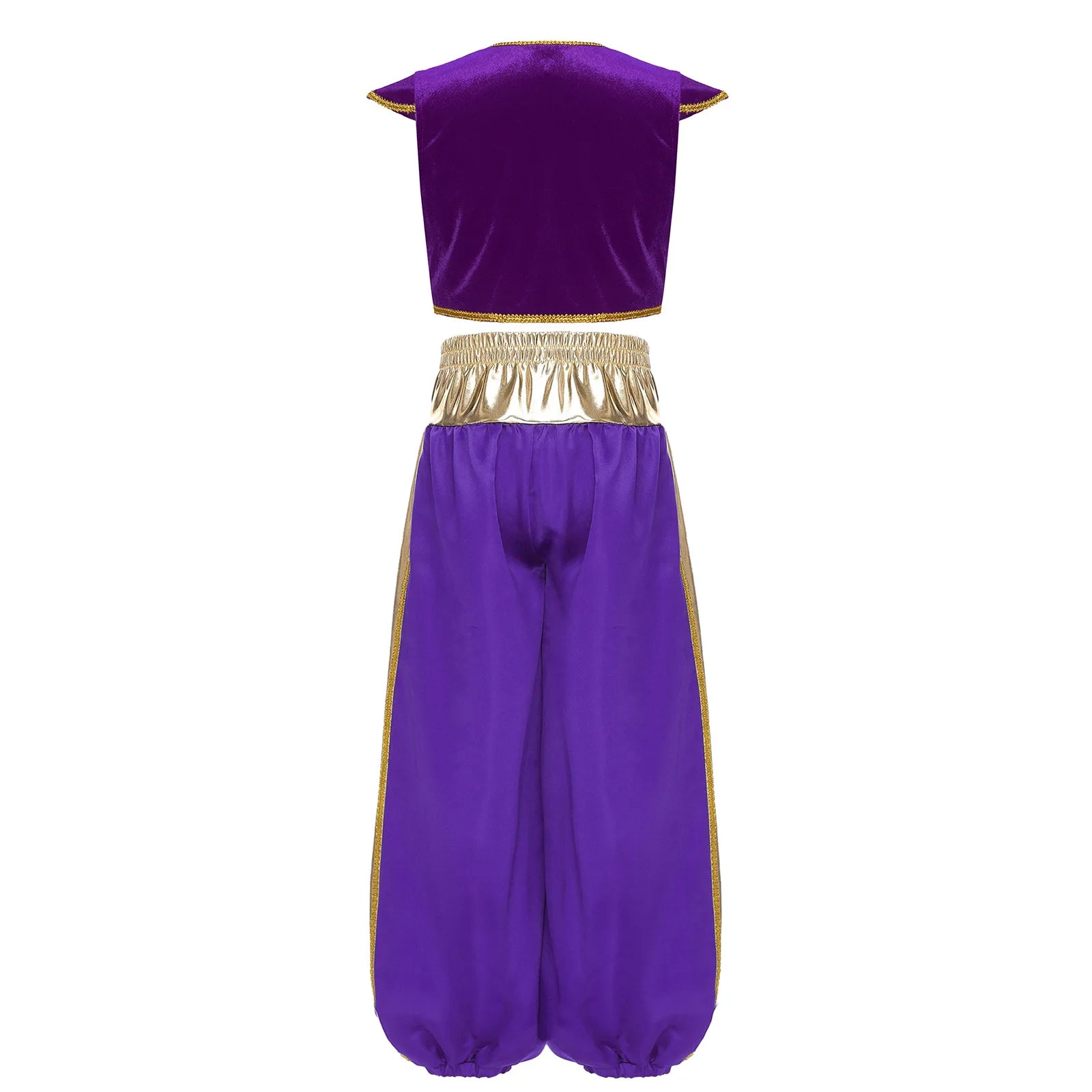 Boys Arabian Prince Costume Mythical Fairy Tale Set Performance Halloween Theme Party Outfit Fancy Dress Vests Bloomers