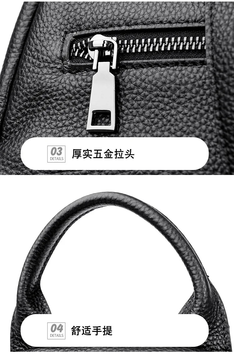 Genuine Leather Women's backpack New Fashion Trendy Soft cowhide backpack for lady large capacity travel commuting backpack