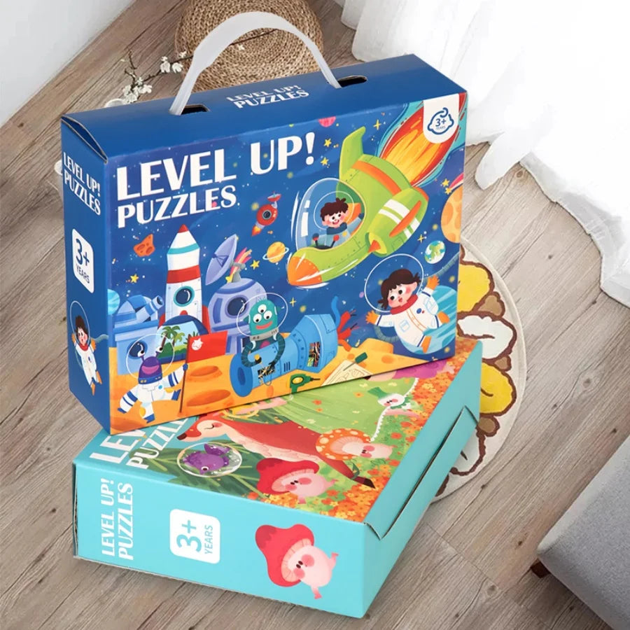 60-piece paper Custom Montessori Kids cartoon puzzle puzzle creative toy puzzle set for kids boys and girls