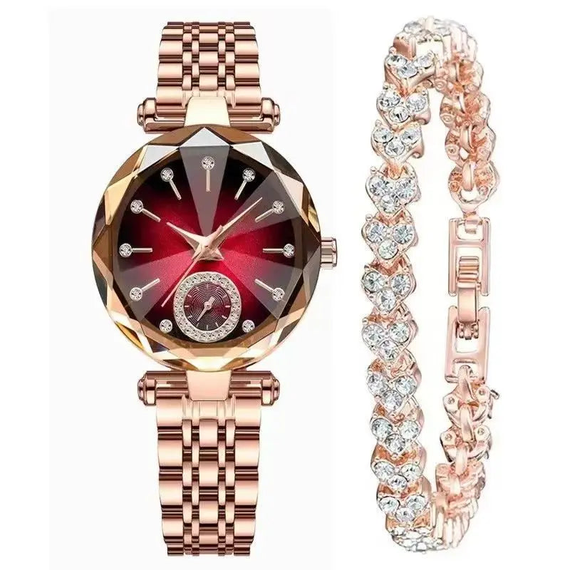 Luxury Woman Wristwatch Elegant Waterproof Stainless Steel Watch for Ladies Dress Diamond Quartz Women Watches Relogio Feminino