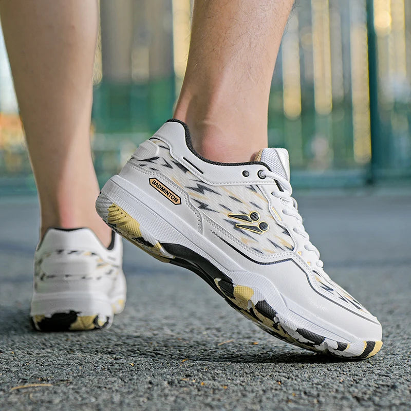 Men and Women Blue Athletic Shoes with Anti-Slip Sole for Indoor and Outdoor Sports High-quality Badminton Trainers for Student