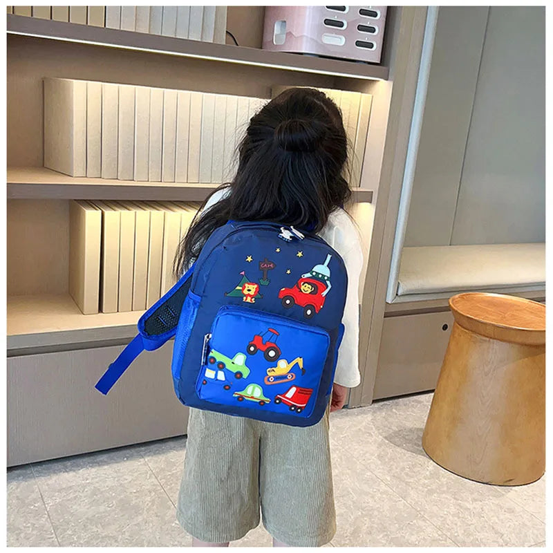 MILANCEL New Children Boys Cartoon Bag Kids Cute Kindergarten Car Backpack Girls 2 Colors Shoulders Bag