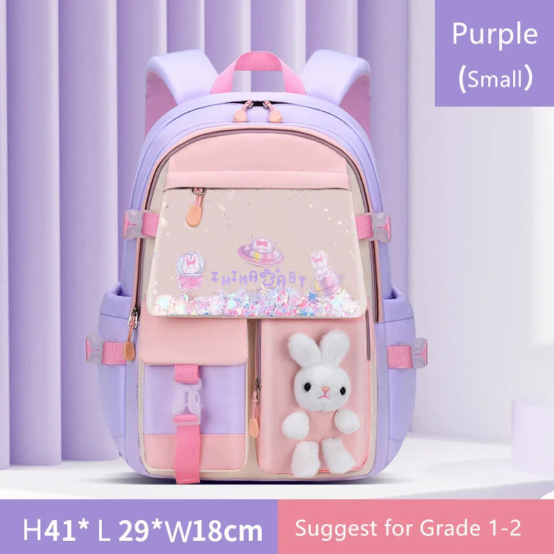 cute school backpack girls schoolbag waterproof book bag student backpack with many pockets elementary school bags for children