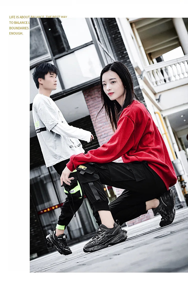 VIPOL Men's fashionable and versatile casual sports shoes, couple white sneakers, thick-soled height-increasing trendy shoes