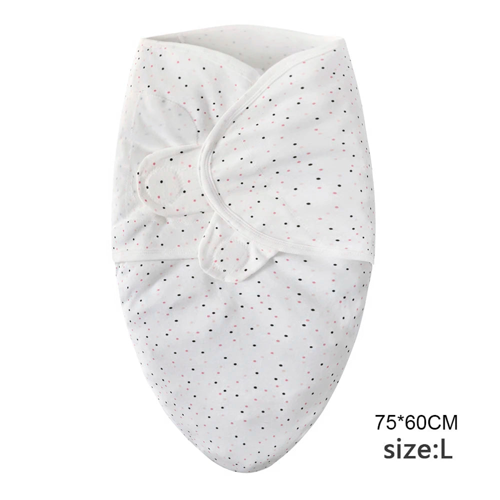 Pure cotton skin-friendly newborn baby wrap, easy to wear with, easy to change diapers, with a cap, give baby more protection
