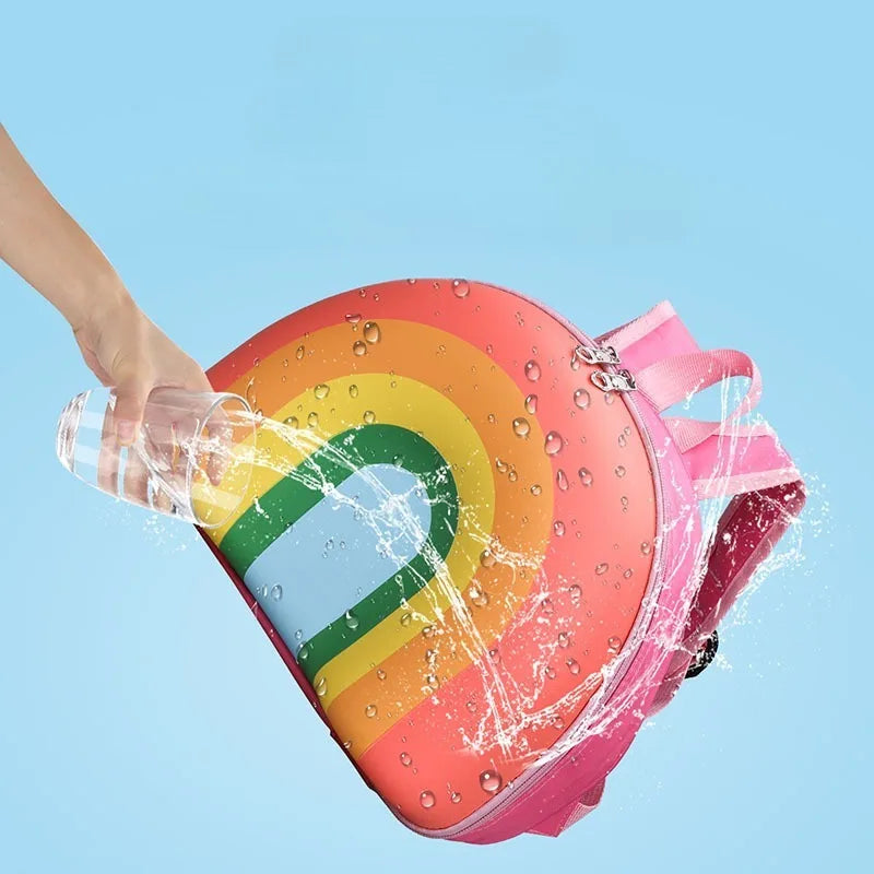Children's Backpack Kindergarten Small Backpack Children's Rainbow Cake Image Large Opening Waterproof Backpack Kindergarten