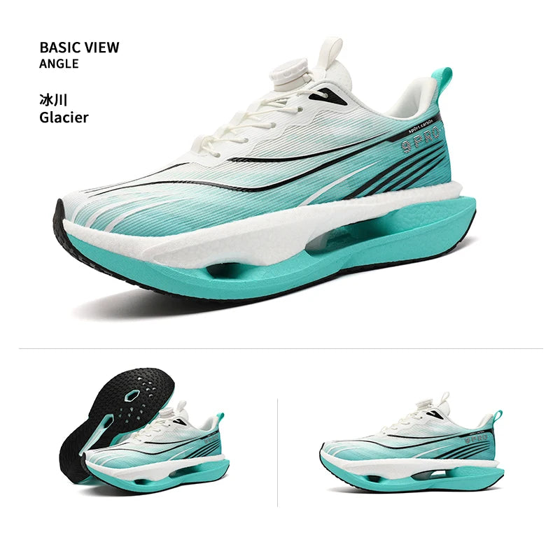 Men Running Shoes Carbon Plate Speciality Marathon Sports Breathable Lightweight Women's Comfortable Nonskid Leisure Sneakers