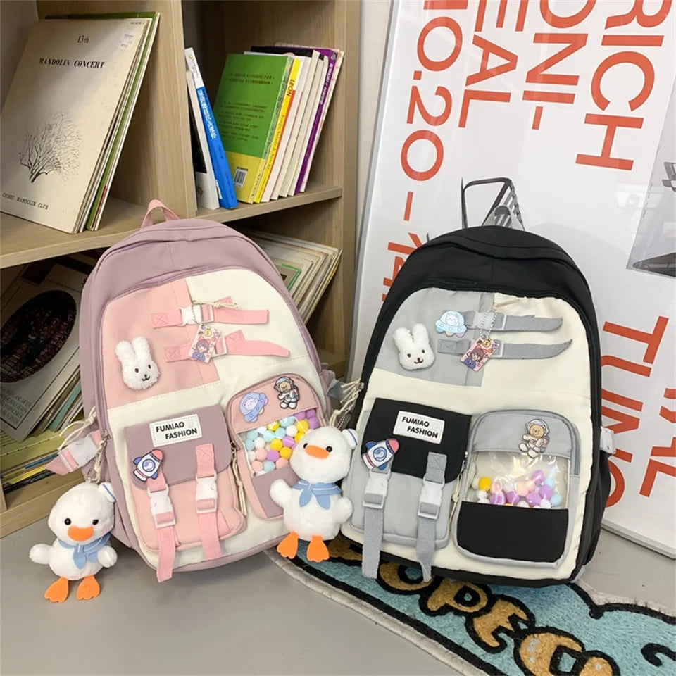 Japanese High School Girls Backpack School Bags for Teenage Girls Multi Pockets New Kawaii Backpack Women Bagpack Cute Mochila