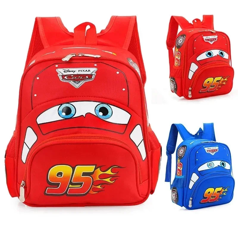 Cartoon Disney Cars 95 Series Kindergarten Safety Schoolbag 3D Car Shape Large Capacity Backpack Boys And Girls Surprise Gifts