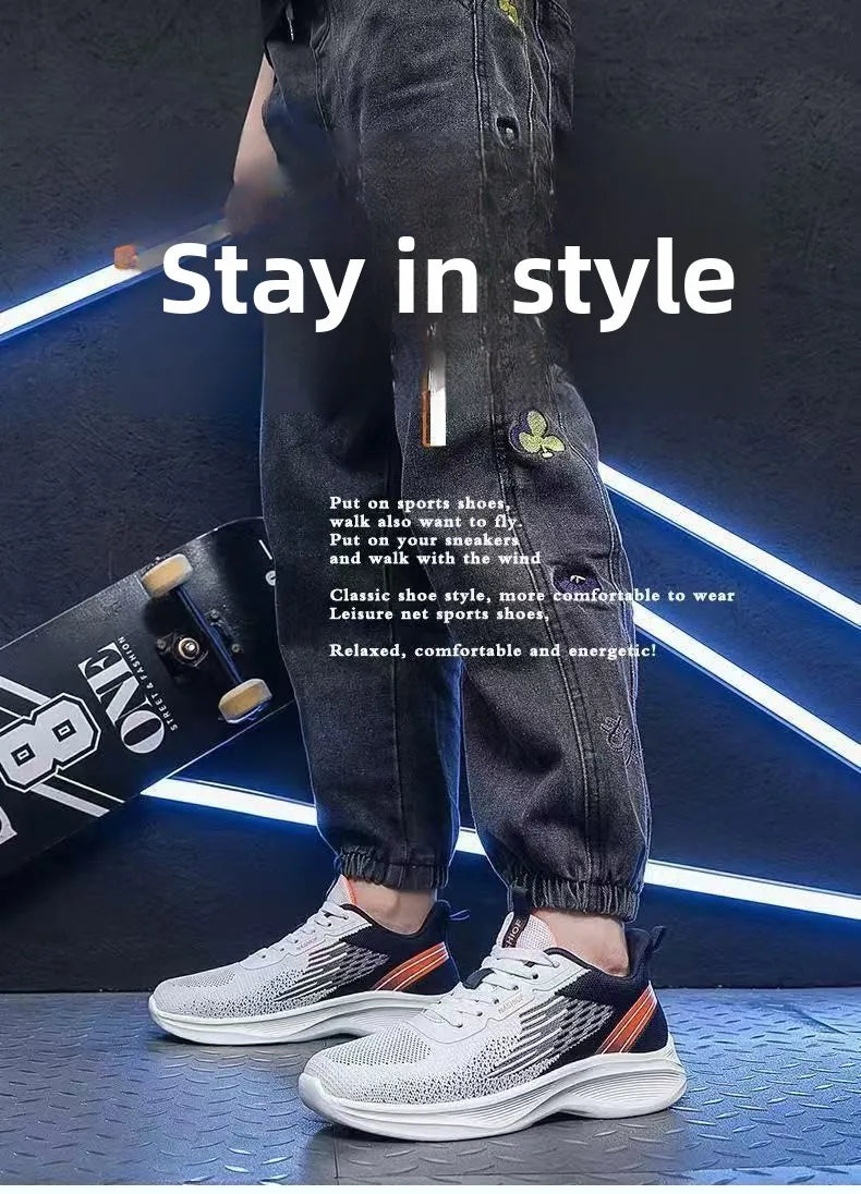 Men's Running Shoes 2025 Spring Lightweight Breathable Mesh Upgraded Version Soft Bottom Casual Sport Sneakers