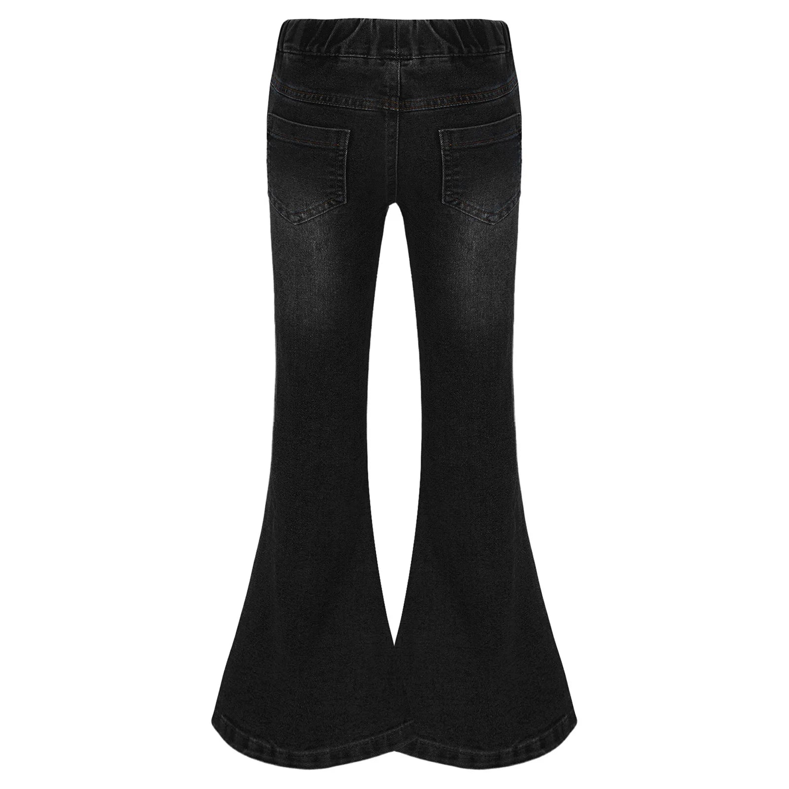 Kids Cowgirl Cute Flare Bootcut Jeans Bell Bottoms Slim Fit Jeans for Girls Casual Denim Long Pants Trousers Streetwear Pants