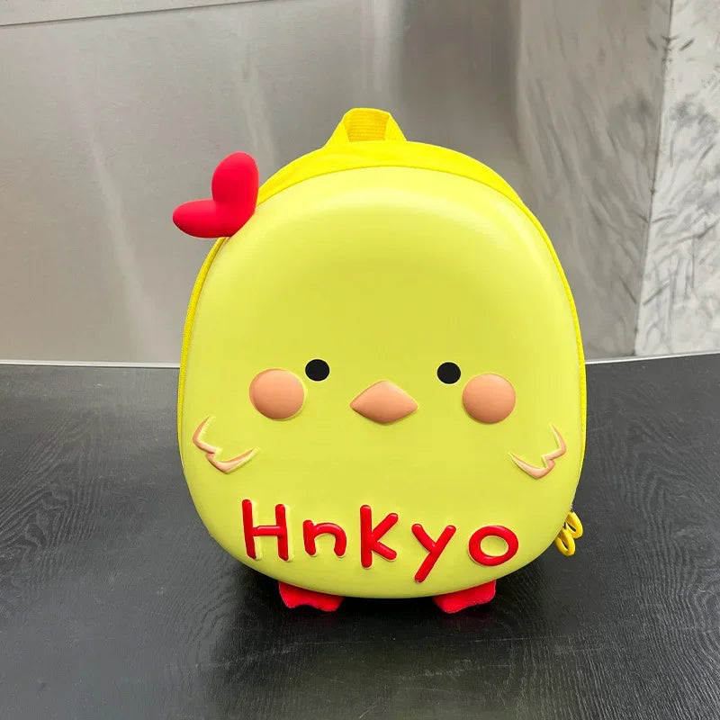 Baby anti-lost small backpack super cute chicken kindergarten schoolbag boys and girls cute cartoon eggshell backpack