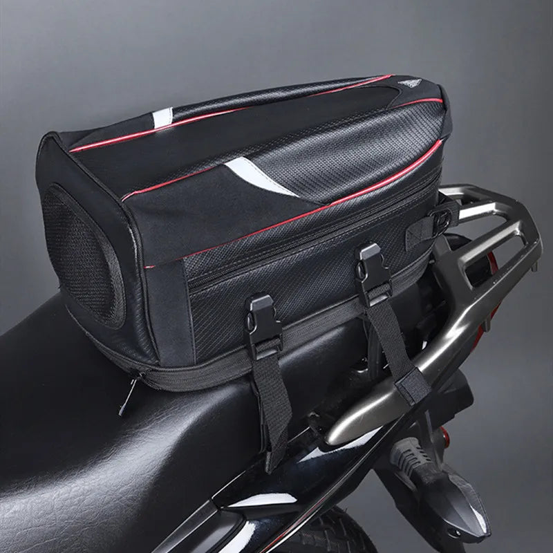 Motorcycle Back Seat Bag Waterproof Large Capacity Motorcycle Tail Bag Universal Motorbike Travel Luggage Saddle Bag