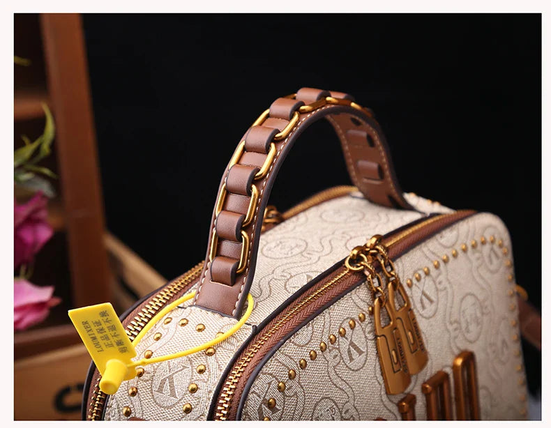 Light luxury brand women's handbag 2025 new autumn and winter fashion retro designer high-end single shoulder crossbody small sq