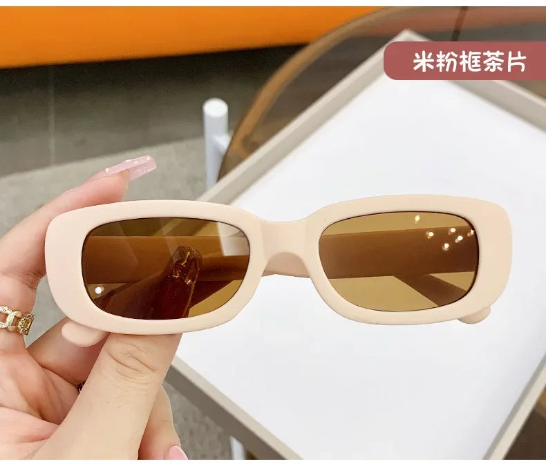 New Trend Children's Fashion Sunglasses Travel Summer Beach Outdoor UV400 Shades Retro Baby Girl Boy Small Rectangular Eyewear