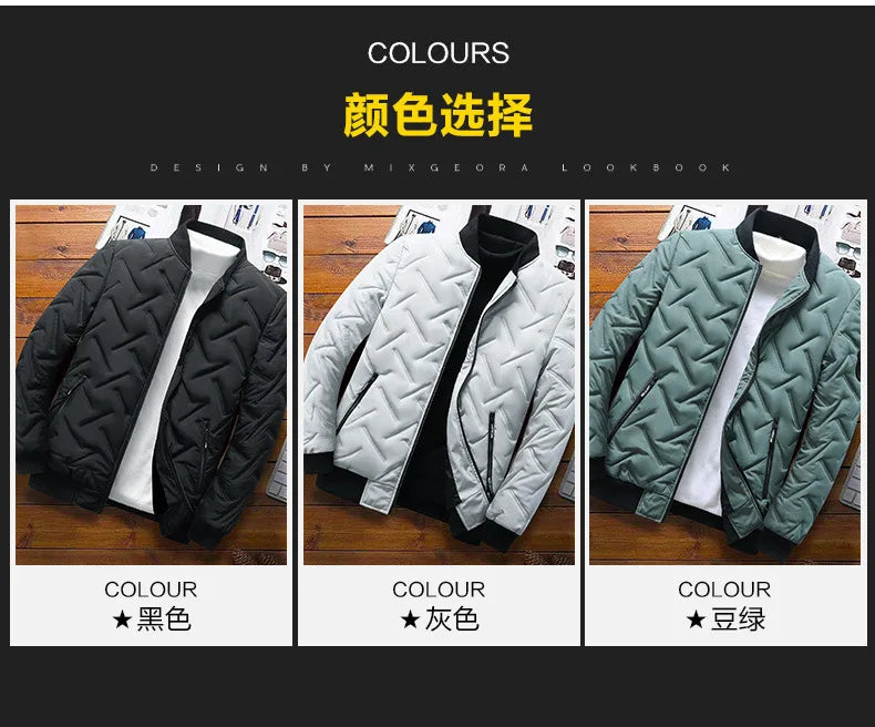 New 2026 Autumn Winter Jacket Men Cotton Padded Jacket Korean Streetwear Casual Jacket Men Fashion Clothing Male Warm Coats 5XL