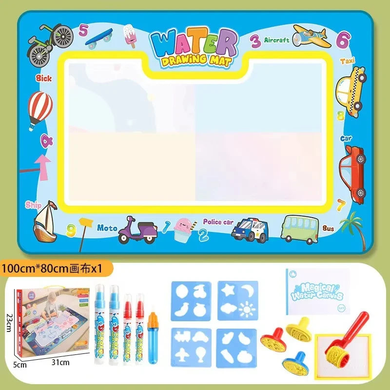 Oversized Magical Water Canvas pens Montessori Toys Learning Blanket Writing Children Drawing Repeated Graffiti Painting kid toy